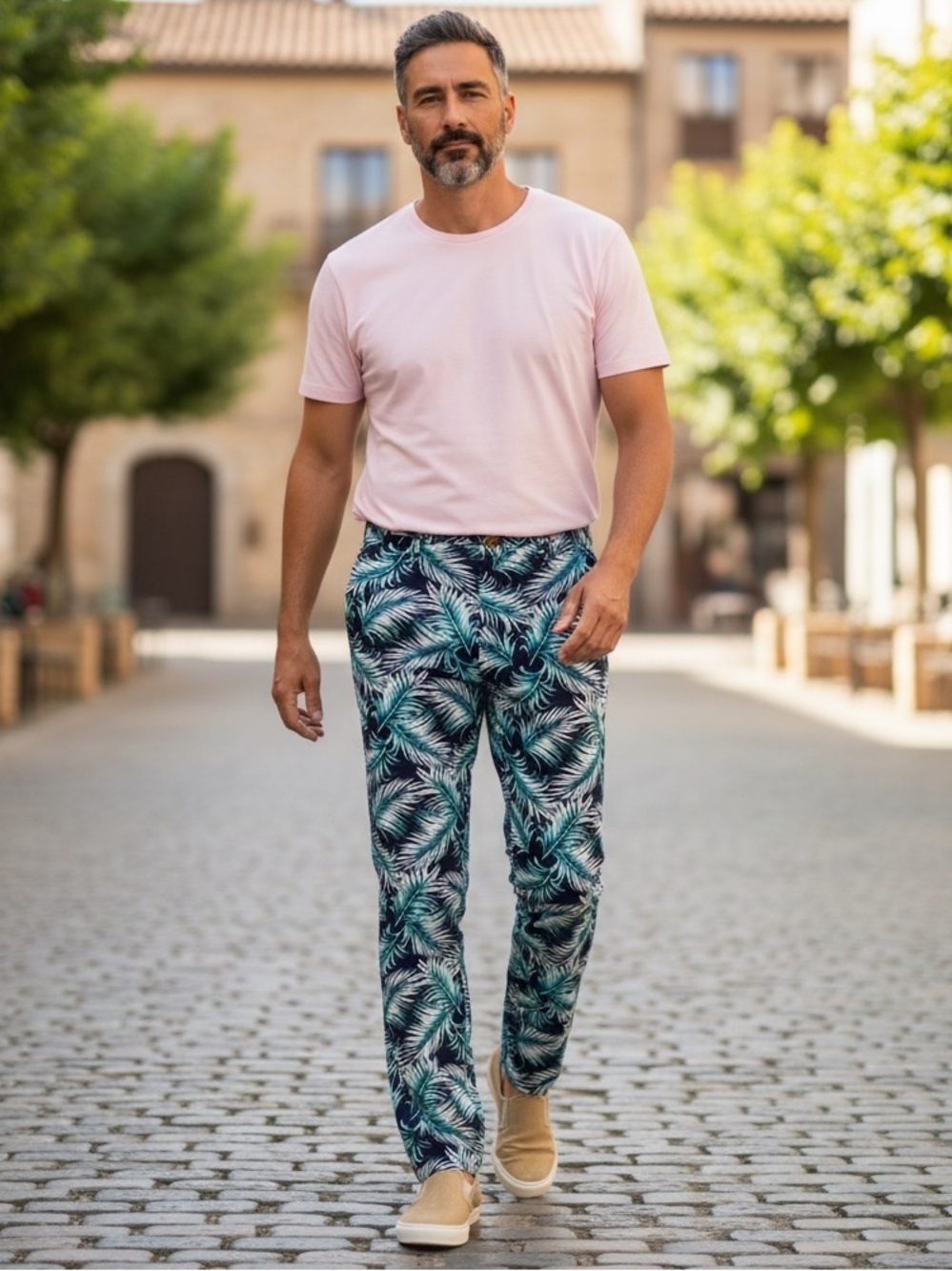 NWT Club Room Classic Palm Leaf Chino Pants 36x32